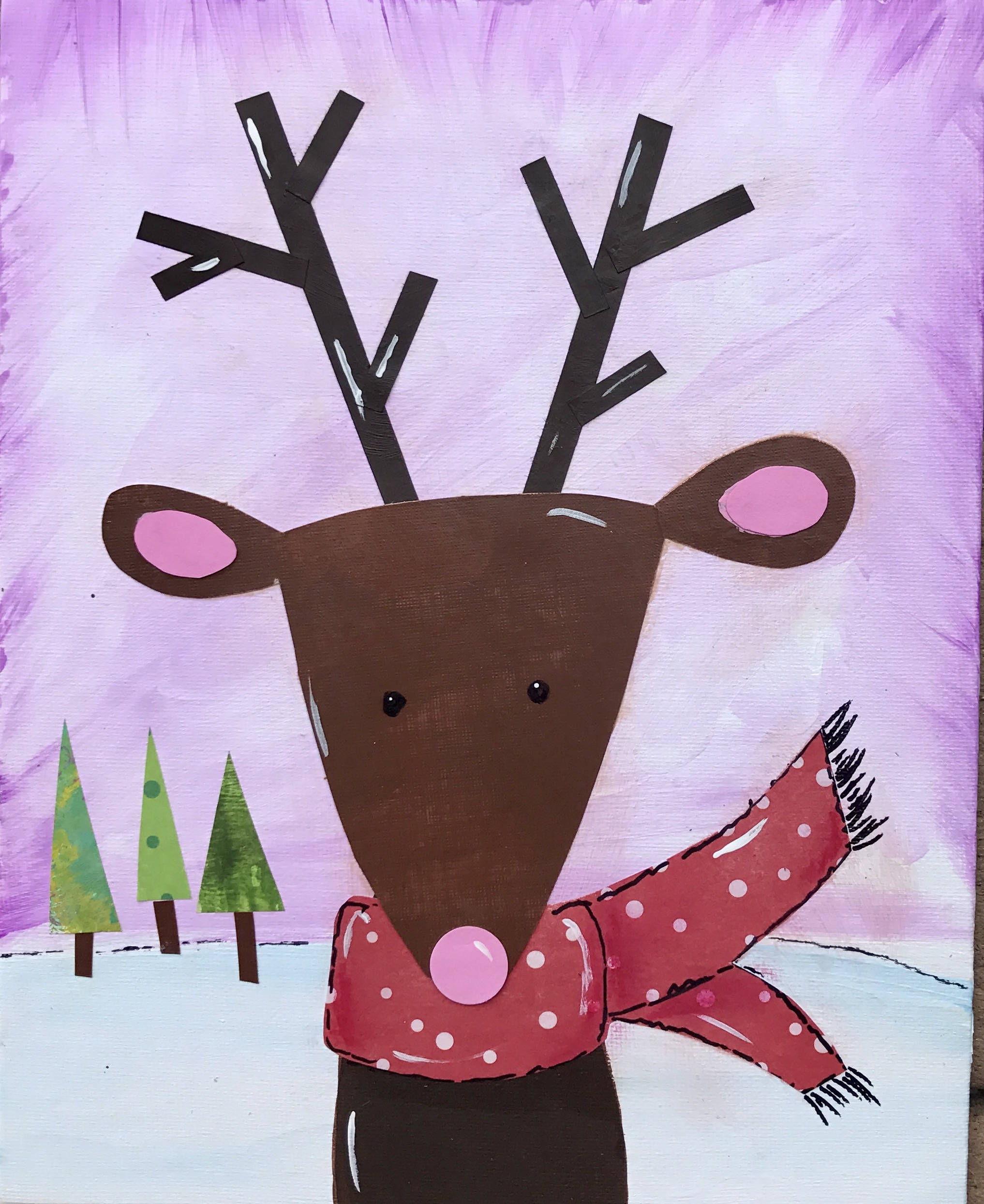 Kids Paint Night- Reindeer - Maureen Marks Art