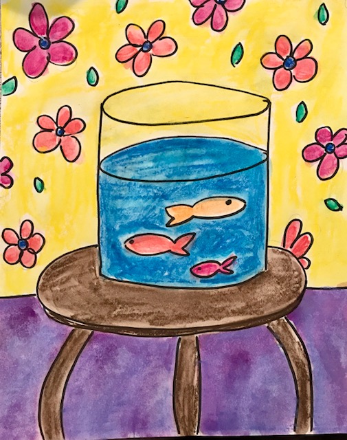 Stop, Drop and Draw Day-Matisse Fish Bowl - Maureen Marks Art